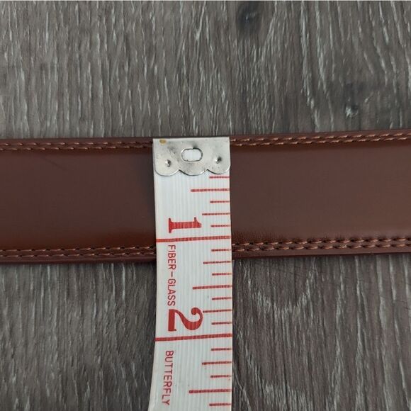 Brown Double Stitch Ratchet Belt 44.5" Long - Picture 7 of 7
